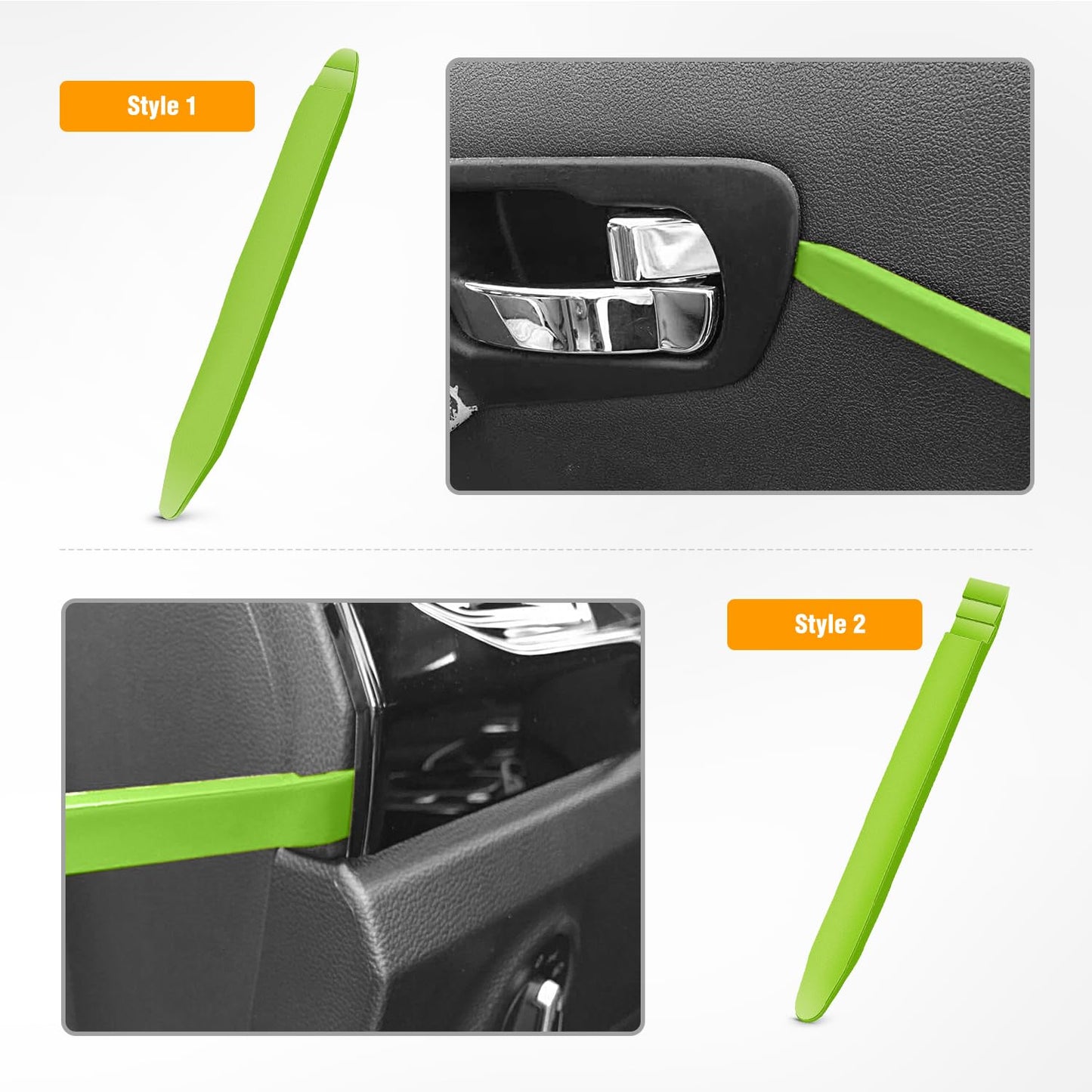 GOOACC 5PCS Auto Trim Removal Tool Kit No-Scratch Pry Tool Kit for Car Door Clip Panel & Audio Dashboard Dismantle -5PCS