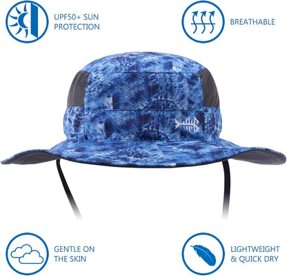 Bassdash UPF 50+ Sonnenhut zum Angeln, wasserabweisend, mit abnehmbarem Nackenschutz, große Größe