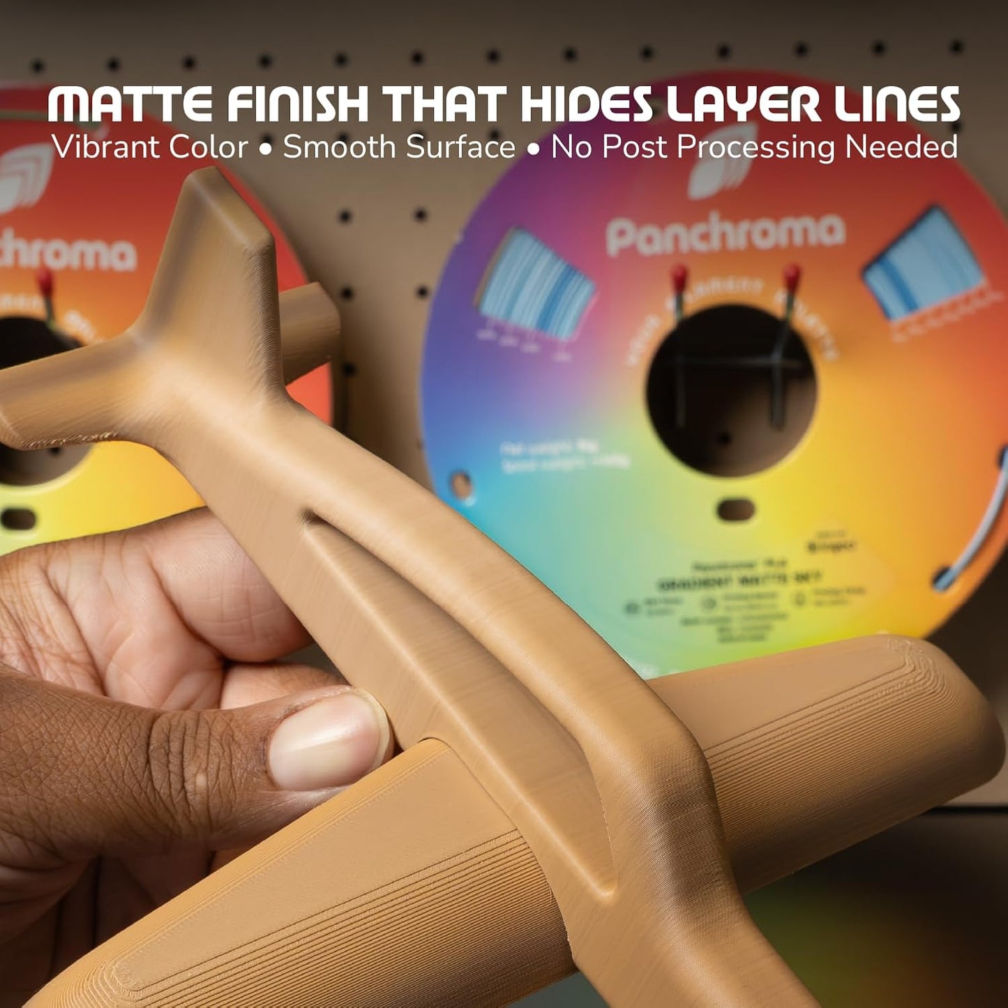 Polymaker Panchroma Mattes PLA Filament, Holzkohlschwarz 1.75mm 1kg 3D-Druck Filament, Früher Polyterra Matt, Passend für die meisten FDM 3D-Drucker, 1kg Spule (2.2lbs)