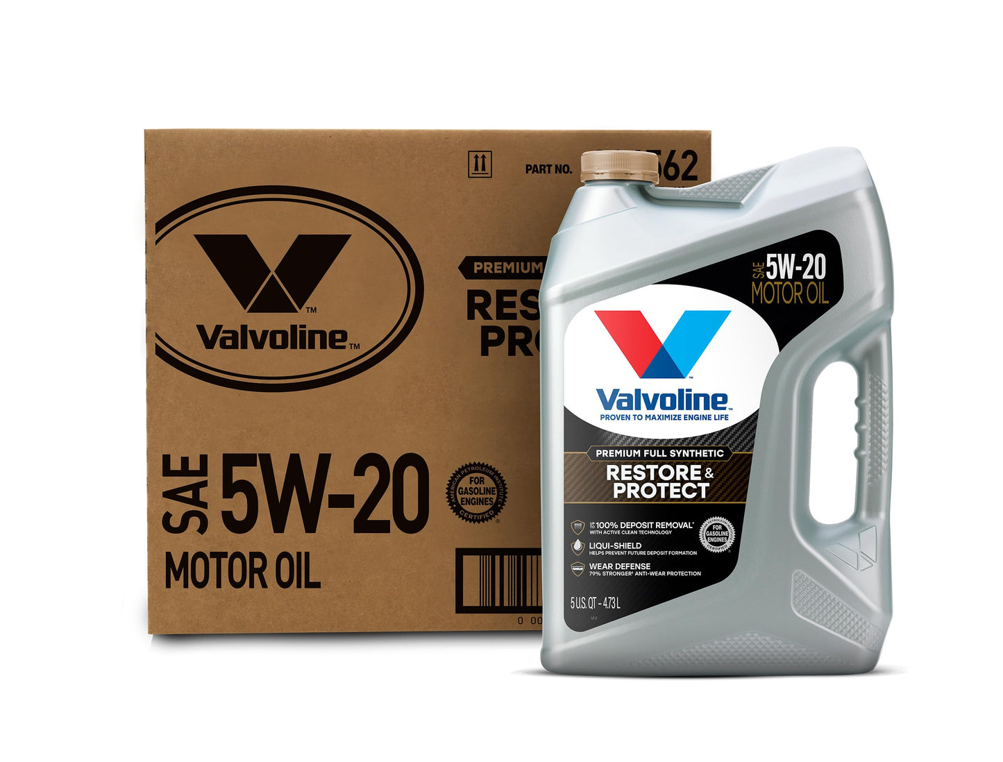 Valvoline Advanced Full Synthetic SAE 0W-20 Motor Oil 5 QT
