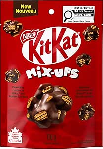KIT KAT MIX-UPS, Chocolatey Clusters of KITKAT and Graham Crackers, Resealable Pouch, Ideal for Sharing, Prepared in Canada, 110 g - Pack of 2