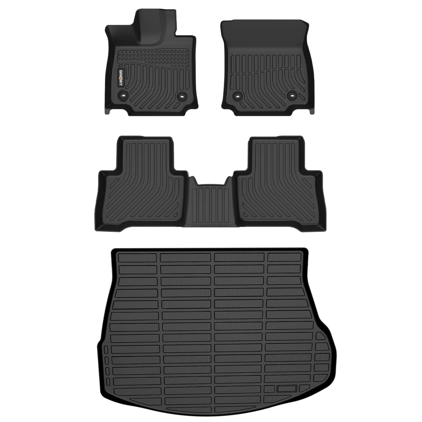 GINOWY-Floor Mats for Toyota 4Runner 1996-2002,1st+2nd Row,TPE All Weather Car Mats Custom Fit Rubber Floor Liners Car Accessories for Toyota 4Runner