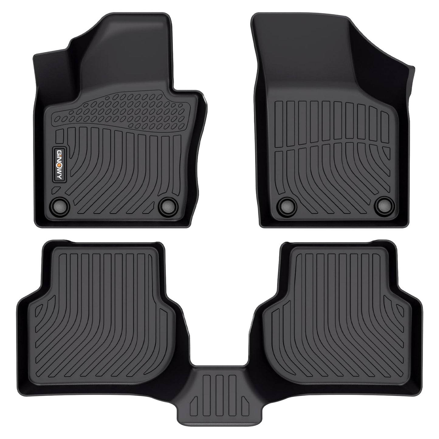 GINOWY-Floor Mats for Toyota 4Runner 1996-2002,1st+2nd Row,TPE All Weather Car Mats Custom Fit Rubber Floor Liners Car Accessories for Toyota 4Runner