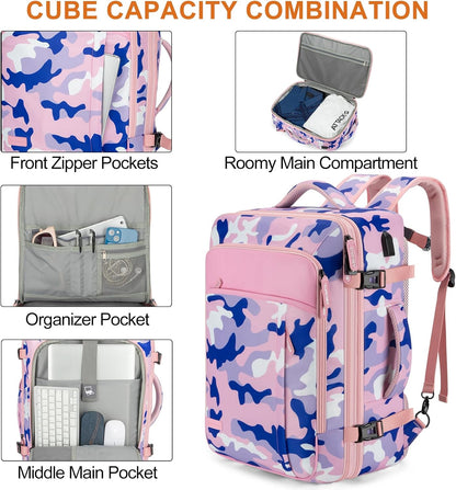 Lumesner Handgepäck Rucksack, extra großer 40L Flugzugelassener Reiserucksack für Damen & Herren