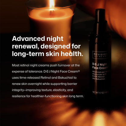 Revision Skincare D·E·J Night Face Cream®, Anti Aging Moisturizer, Antioxidant Rich with Retinol and Bakuchiol