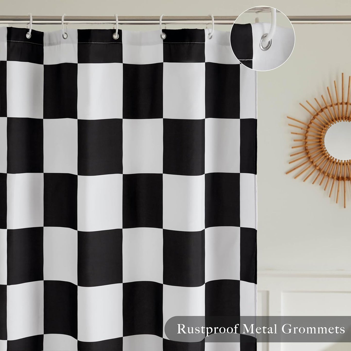Ohocut Checkered Shower Curtain: A Retro Touch for Your Bathroom