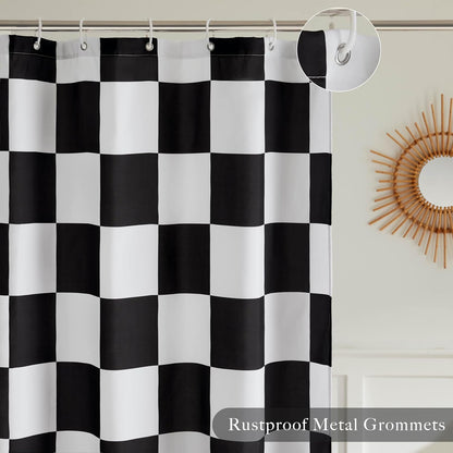 Ohocut Checkered Shower Curtain: A Retro Touch for Your Bathroom