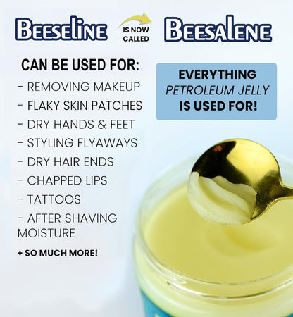 Beesalene Original Unpetroleum - 100% Natural & Hypoallergenic Alternative to Petroleum Jelly - Lips, Hands, Feet, Makeup Remover and More (8 Ounce)