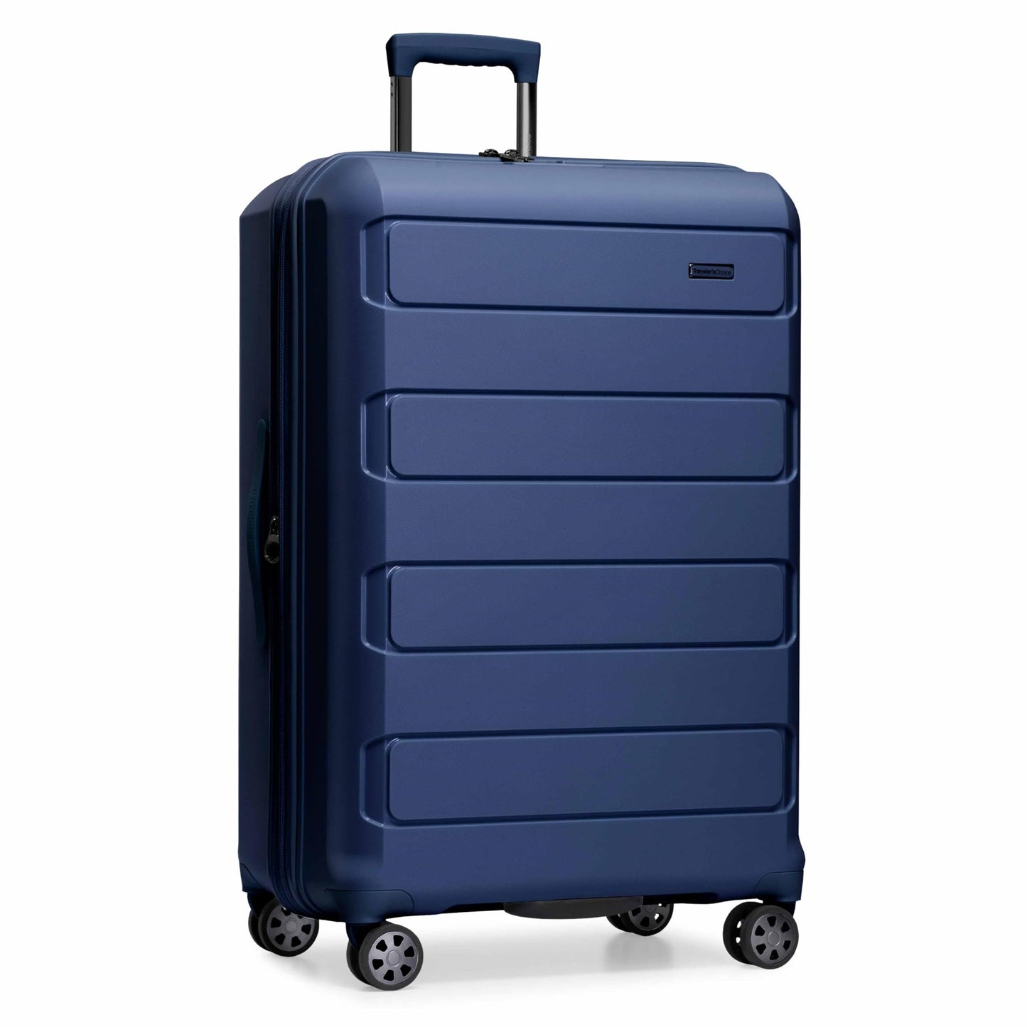 Traveler's Choice Pagosa Hardshell Expandable Luggage with Spinner Wheels, Slate Blue, 3-Piece Set (22/27/30)