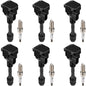 BDFHYK Ignition Coil Pack UF648 and Iridium Spark Plug 97390 Compatible with Jeep Grand Cherokee 2011-2015 Jeep Wrangler Dodge Charger Grand Caravan 2016 Chrysler 200 300 Jeep Coil Pack 3.6L Set of 6