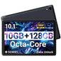 Tablet 10.1" Android Tablet, Octa-Core Processor, 10GB RAM+128GB ROM 1TB Expandable, Widevine L1 1280x800 IPS HD Touchscreen, 5MP+8MP Dual Camera Face Unlock, 5000mAh Battery WiFi 6 BT5.3,Gray