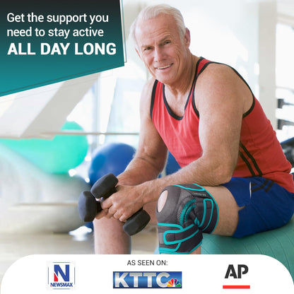 DR. BRACE ELITE Kniebandage mit Seitenstabilisatoren & Patellagelkissen für maximale Knieschmerzlinderung und schnelle Genesung für Männer und Frauen – Bitte sehen Sie sich das Video zur Größenbestimmung an (Mercury, Large)
