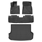 GINOWY-Floor Mats for Toyota 4Runner 1996-2002,1st+2nd Row,TPE All Weather Car Mats Custom Fit Rubber Floor Liners Car Accessories for Toyota 4Runner