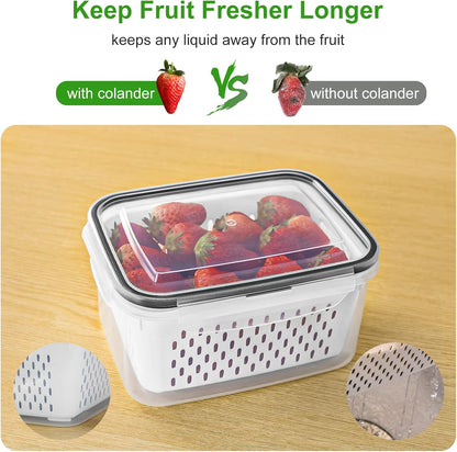 5 PCS Large Fruit Containers for Fridge - Freshmage
