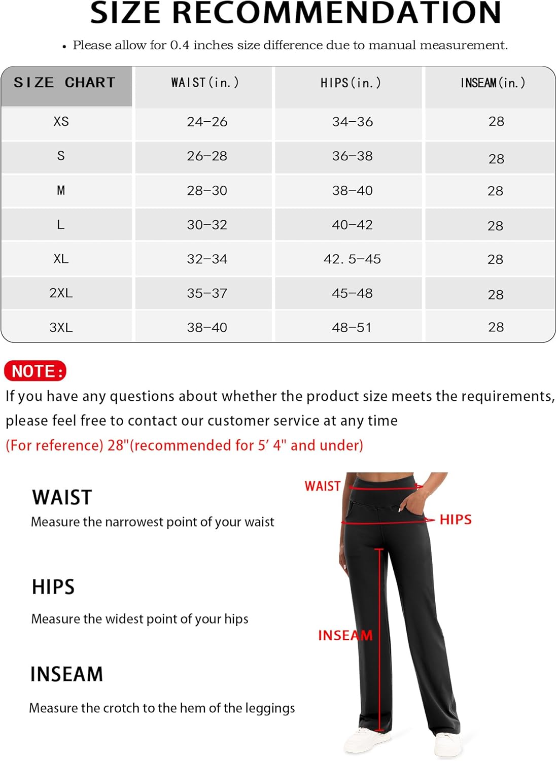 VOOVEEYA Yogahosen für Damen mit Taschen, gerade geschnittene Hose mit weitem Bein, hochtaillierte Business-Hose, petite/regulär//lang