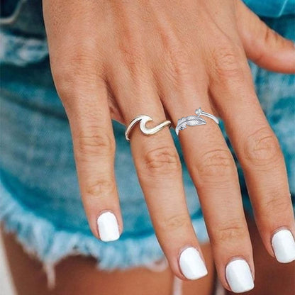 OOOPEL Sterlingsilber Verstellbarer Ring S925 Silberringe für Frauen Zirkonia Twist Liebesknoten Zarter Ring Silber Minimalistischer Offener Fingerring Silber Daumen Sterlingsilberring