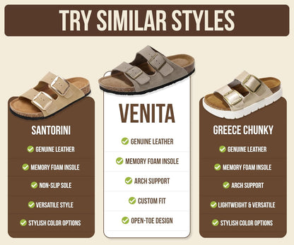 Step into Comfort: Project Cloud's 100% Genuine Leather Flat Sandals