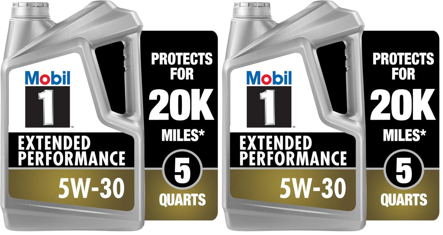 Mobil 1 Advanced Fuel Economy Full Synthetic Motor Oil 0W-20, 5 Quart