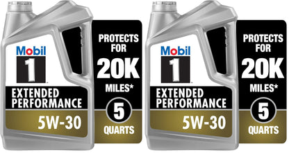Mobil 1 Advanced Fuel Economy Full Synthetic Motor Oil 0W-20, 5 Quart