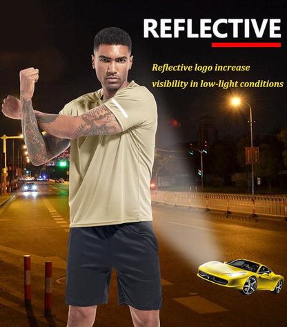 Boyzn 1er, 3er, 5er oder 7er Pack Herren-Trainings-Laufshirts, Dry Fit feuchtigkeitsableitendes T-Shirt, Gym Sport Kurzarm-T-Shirts