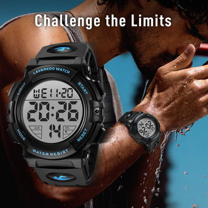 Herren Digitaluhr, Sportuhren für Männer Outdoor Militär Digital Analog Stoppuhr Wasserdicht Multifunktionale Armbanduhr