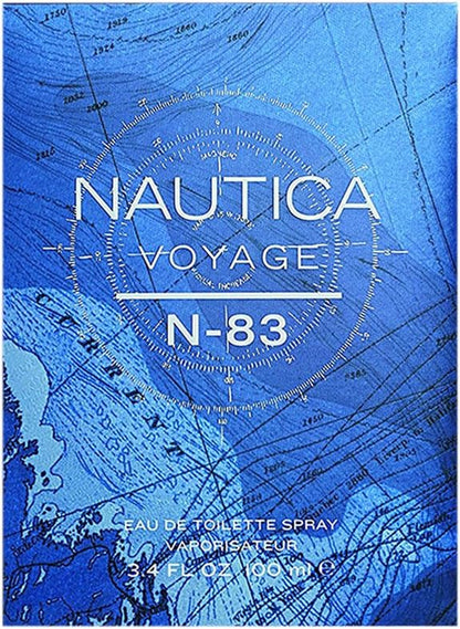 Nautica Voyage N-83 – Frischer Ozean, maskuliner Duft – Noten von grüner Minze, Zitrusfrüchten und Kardamom, 100 ml