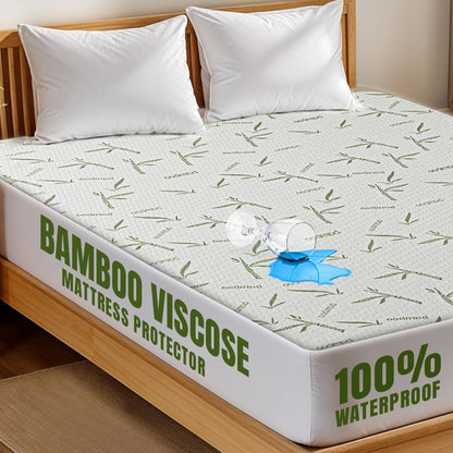 Utopia Bedding Waterproof Mattress Protector Queen Size, Viscose Made from Bamboo Mattress Cover 200 GSM, Fits 17 Inches Deep, Breathable, Fitted Style with Stretchable Pockets