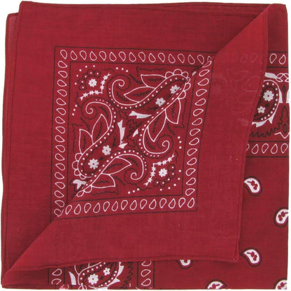 BOOLAVARD 1er, 6er, 9er oder 12er Pack Cowboy-Bandanas mit original Paisley-Muster (Schwarz)