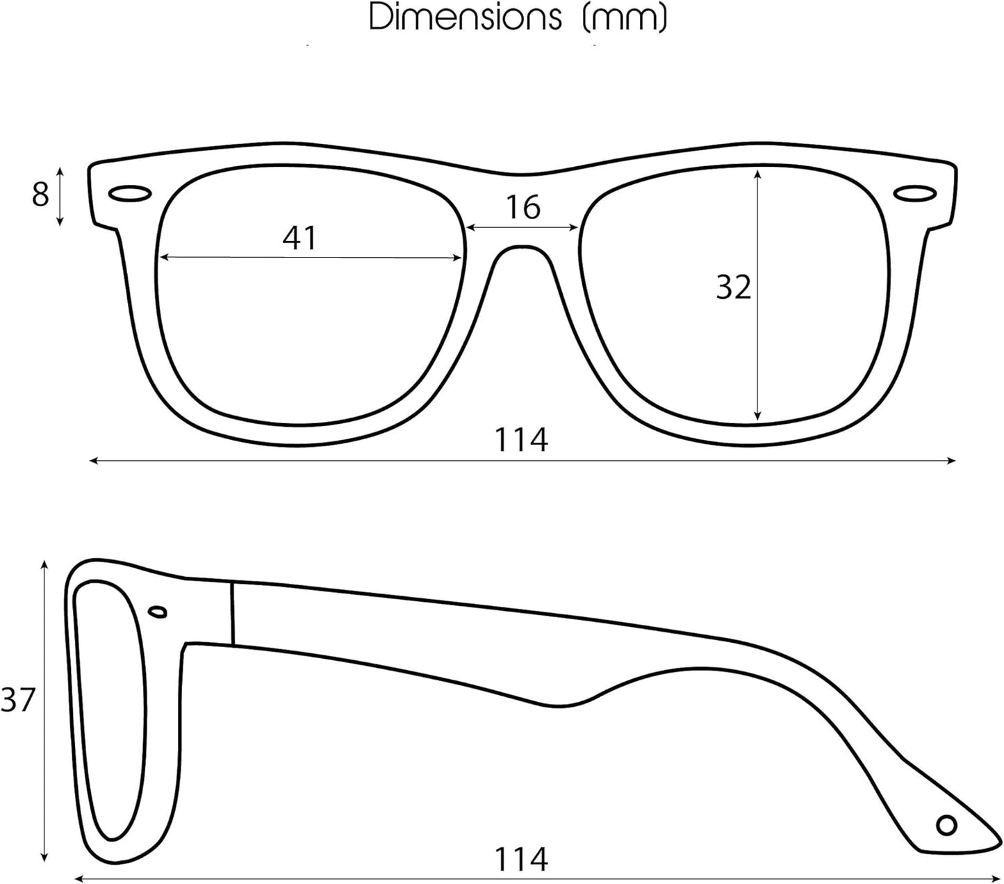 Gafas de sol para bebé con montura flexible y correa ajustable, polarizadas - Recién nacido/Bebé/Niño pequeño - 0-2 años (6-24 meses) - Babyfied Apparel Classics - Negro mate