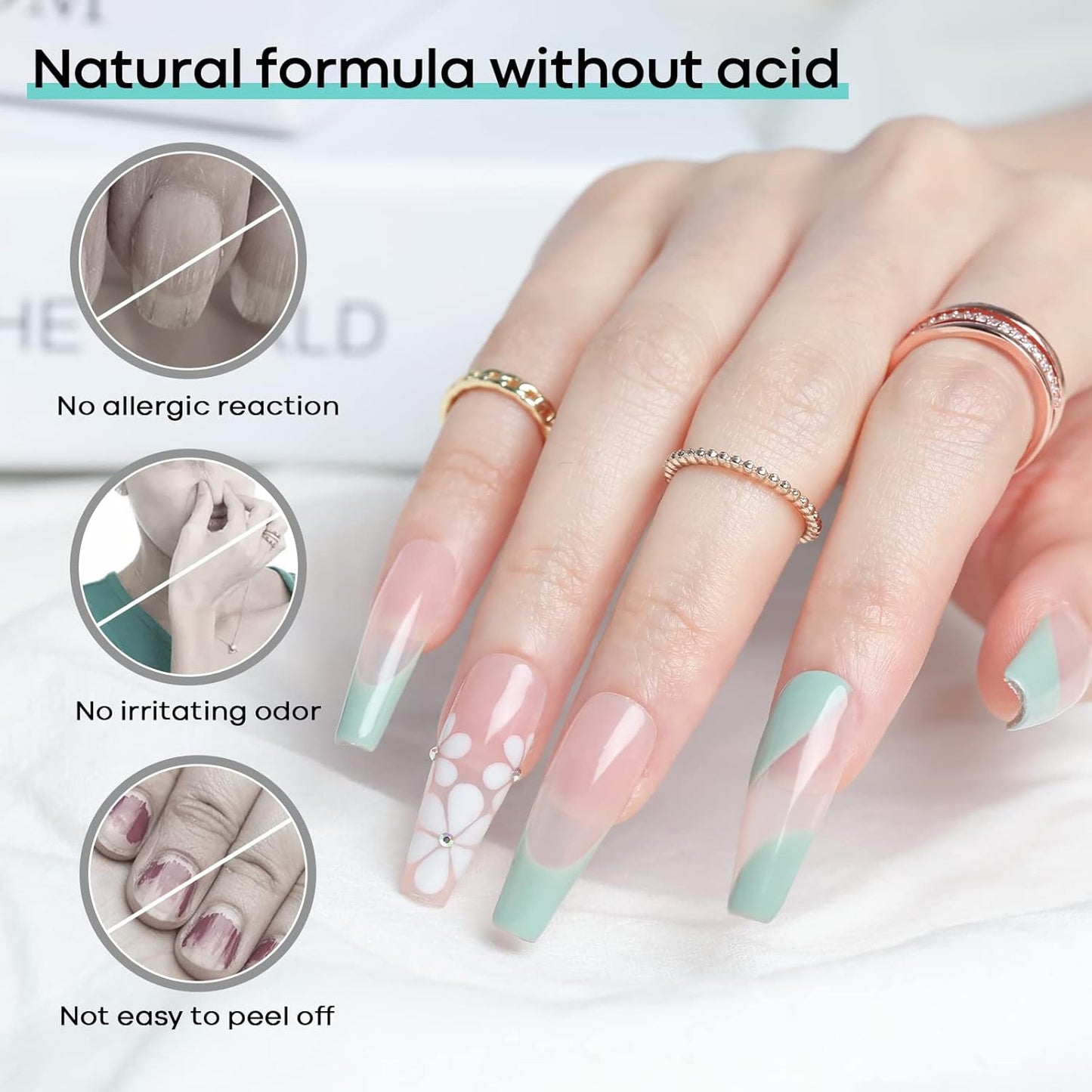 Modelones Nagelprimer, 2PCS Professioneller Naturnagel Prep Dehydrate & Bond Primer, Überlegene Haftung für Gel-Nagellack 15ml