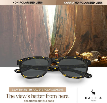 CARFIA Square Polarized Sunglasses for Men