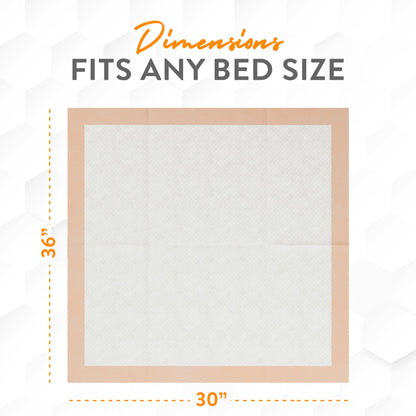 Inspire Super Absorbent Disposable Bed Pads for Chronic Incontinence Ultra Thick and Absorbent Bed Pads Disposable Adult | Pee Pads for Adults (36" X 36" Pack of 50) XX Large