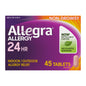 Allegra Adult 24-Hour Allergy Relief Tablets, Non-Drowsy Indoor and Outdoor Allergy Medicine, 180 mg Fexofenadine HCI Antihistamine Pill, 45-Count,(Pack of 2)