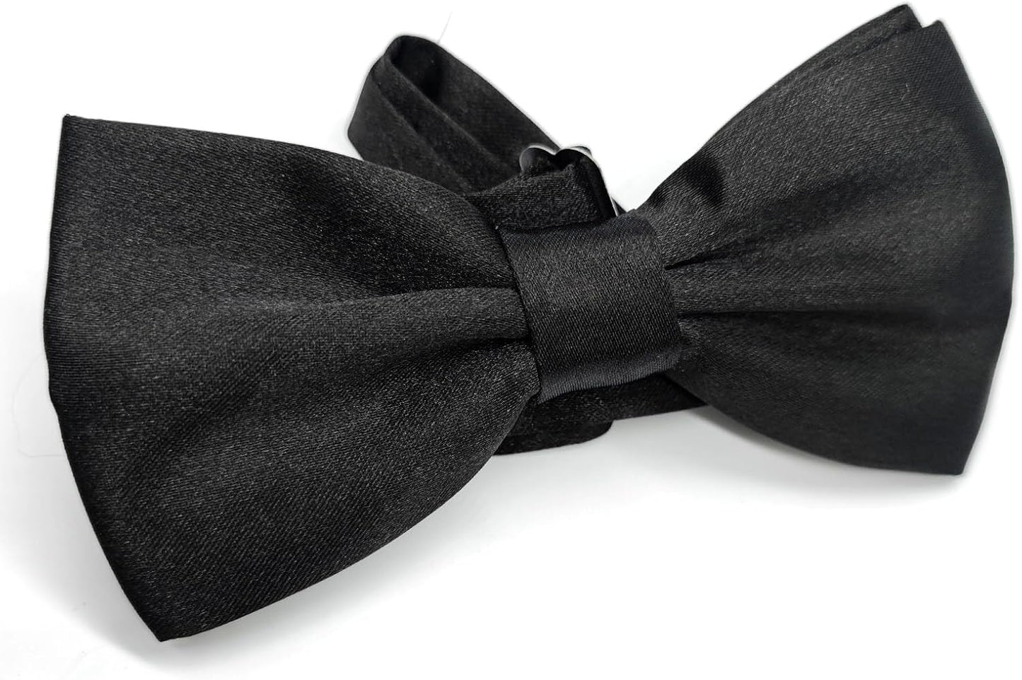 Verstellbare Herren-Fliege, einfarbig, doppelt gefaltet, vorgebunden für Dinner, Hochzeiten, Partys, Business, Bälle
