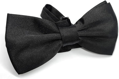 Verstellbare Herren-Fliege, einfarbig, doppelt gefaltet, vorgebunden für Dinner, Hochzeiten, Partys, Business, Bälle