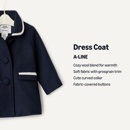 Amazon Essentials x Sofia Grainge Toddlers and Baby Girls' Wool Blend Dress Coat