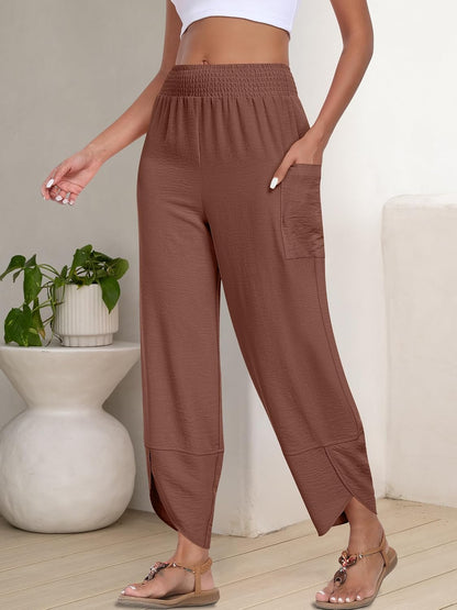 ANRABESS Womens Wide Leg Palazzo Capri Pants 2026 Summer Casual Loose High Waisted Lounge Flowy Cropped Beach Work Trousers