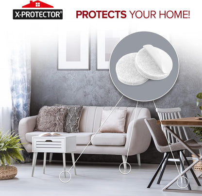 Felt Pads X-PROTECTOR - Giant 235 Pack Premium Furniture Pads. Huge Quantity Felt Furniture Pads Wood Floor Protectors for Furniture Feet – Best Hardwood Floor Protectors. Protect Your Wood Floors!
