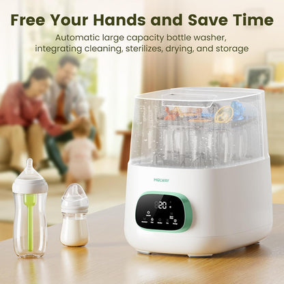 Upgraded Bottle Washer Pro, All-in-One Baby Bottle Washer and Sterilizer & Dryer, Cleaning Machine for Bottles, Pump Parts & Baby Essentials, Replaces Hand Washing, Mothers Day Gifts for Women
