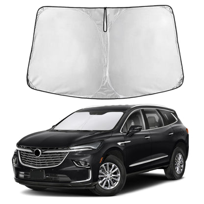 EcoNour Car Windshield Sunshade | Blocks 99% Heat & Keeps Interior Cool | Universal Fits Cars, SUVs, Trucks | Automotive Sun Screen, Visor & Car Accessories for Summer | Medium (64x32 Inches)