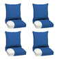Arden Outdoor Foam Deep Seat Cushions Set, 24x24, Premium High-Density Foam, Never Flattens, Weather-Proof for Patio Chair Sofa Couch, Blue Shibori Stripe