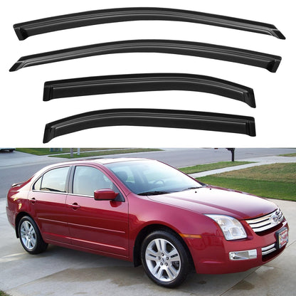 Window Visors Rain Guards for 2015-2026 Ford F150 SuperCrew & 2017-2026 F-150 Raptor F250 F350 F450 F550 Super Duty Crew Cab, Out-Channel Window Vent Deflectors Visors Shades Protectors