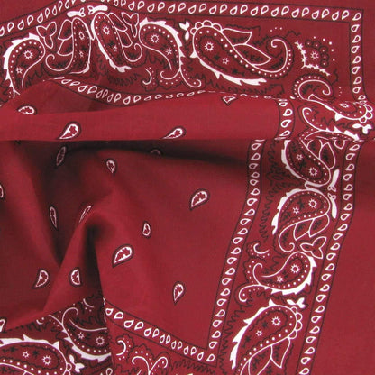 BOOLAVARD 1er, 6er, 9er oder 12er Pack Cowboy-Bandanas mit original Paisley-Muster (Schwarz)