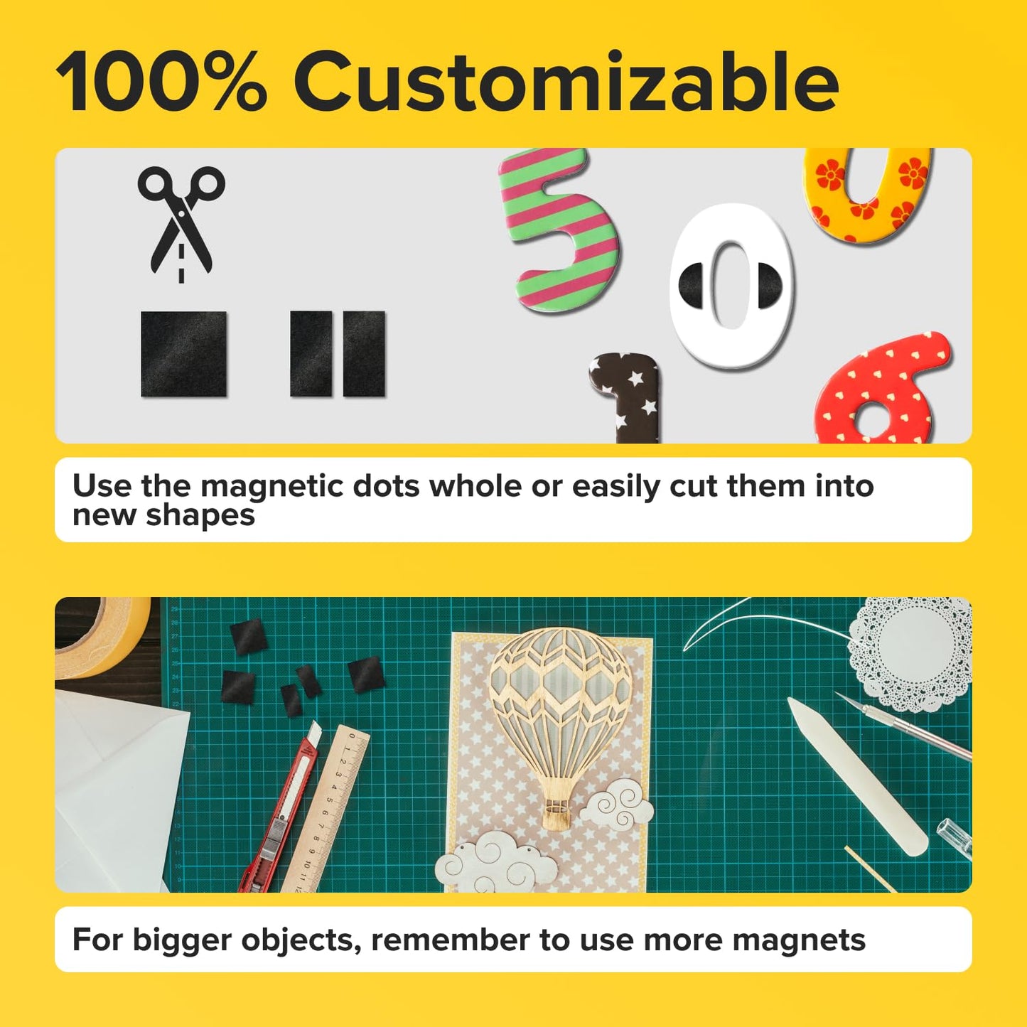 Runde, flexible Magnete mit Klebefläche – (120 Stk. 2x0,2cm) Magnetpunkte für Whiteboard, Kühlschrank – Sticker für Planung und Organisation – Ein Muss für Lehrer – Unterrichtsmaterial