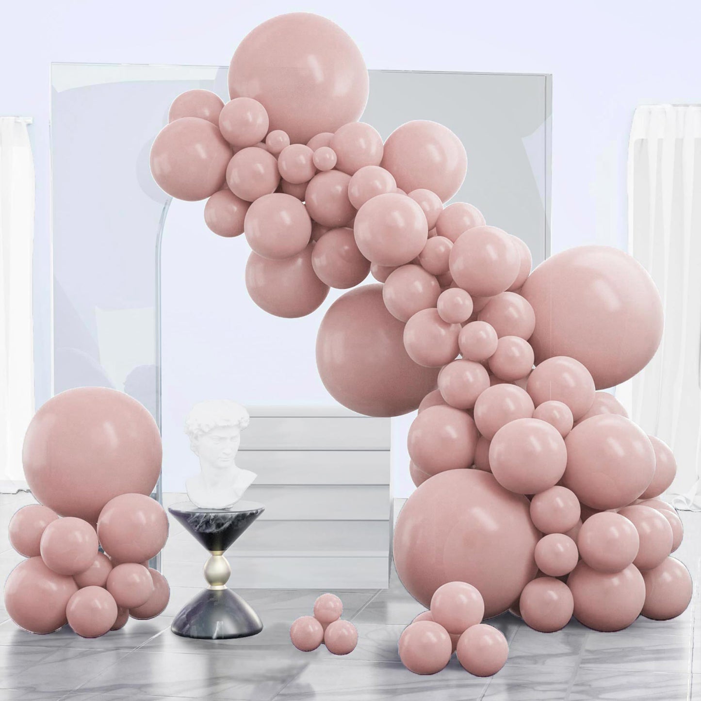 PartyWoo White Balloons 140 pcs Different Sizes of 18 12 10 5 Inch White Balloons Arch Kit Garland for Wedding Baby Shower Birthday Bridal Shower Graduation Engagement Party Decorations White-Y13