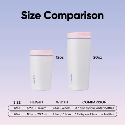 Owala SmoothSip Slider Ceramic-Lined Insulated Stainless Steel Coffee Tumbler