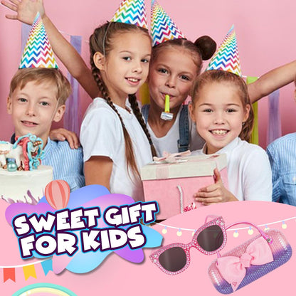 PinkSheep Sonnenbrille für Mädchen, polarisierte Sonnenbrille für Babys und Kinder mit Etui, Einhorn, Oval, Katzen, Herzbrillen, UV400-Schutz