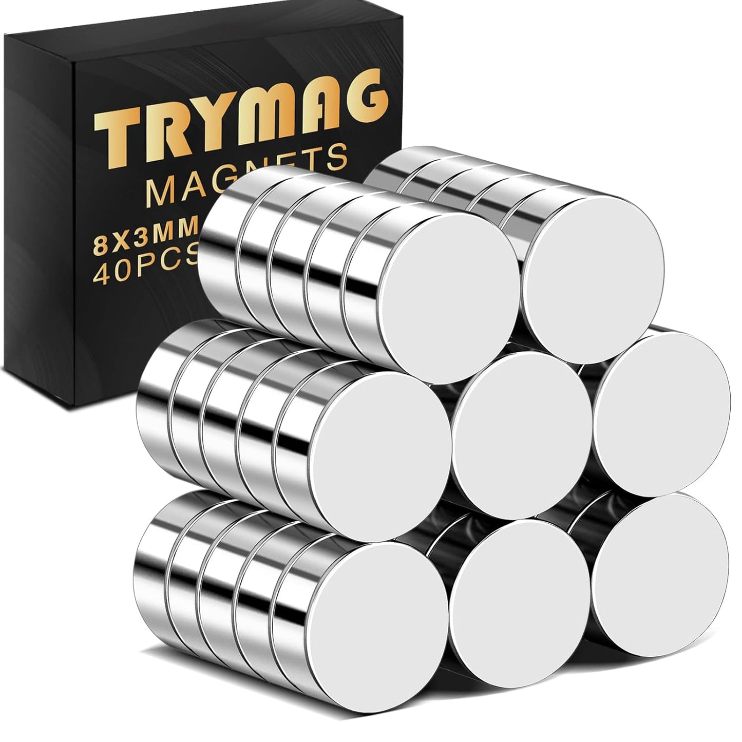 8x3mm 40Pcs-Silver40