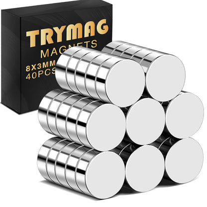 8x3mm 40Pcs-Silver40