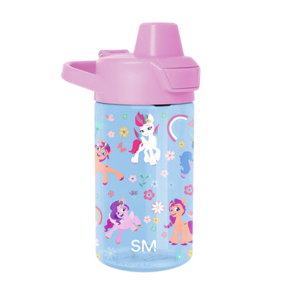 Simple Modern Peppa Pig Kids Tritan Plastic Summit Water Bottle | 12 oz BPA-Free Cup with Covered Leak Proof Straw Lid for Girls, Toddlers | Bubbles
